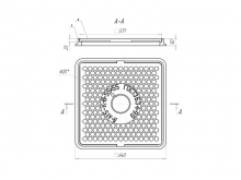 Люк чугунный лёгкий Л (А15)-8-55x55