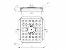 Люк чугунный лёгкий Л (А15)-8-55x55-01